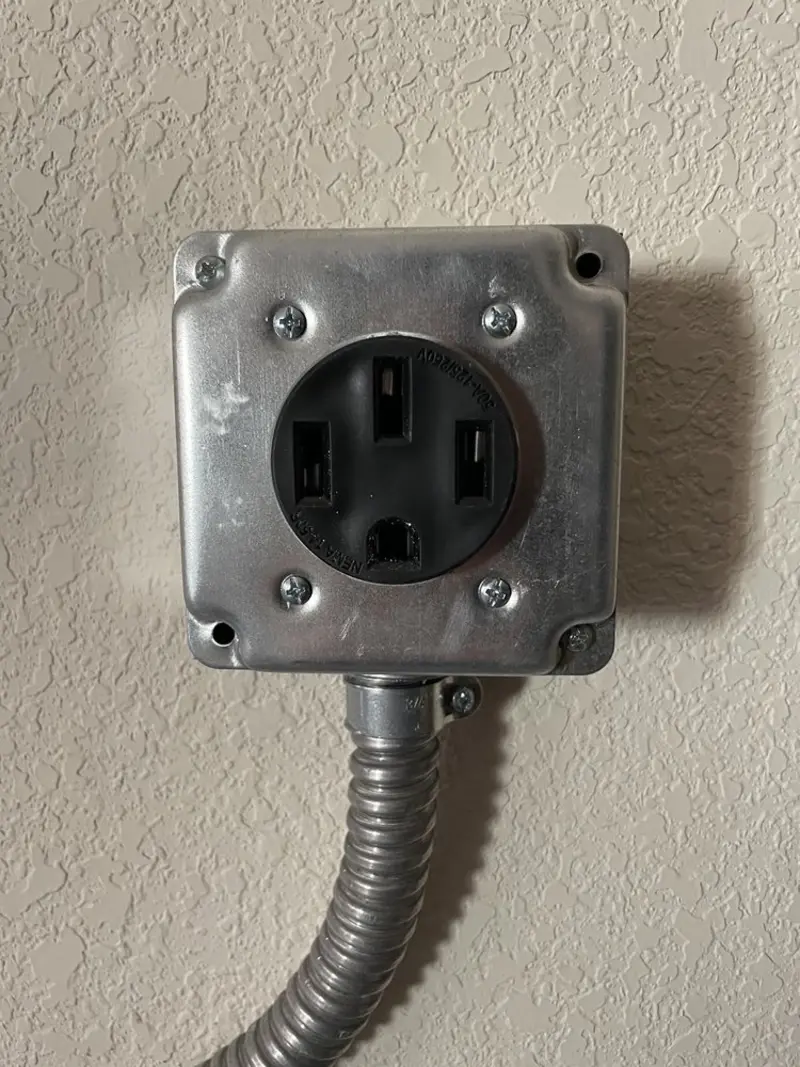 NEMA 14-50 outlet installed for Smart Home Electrical in DuPont